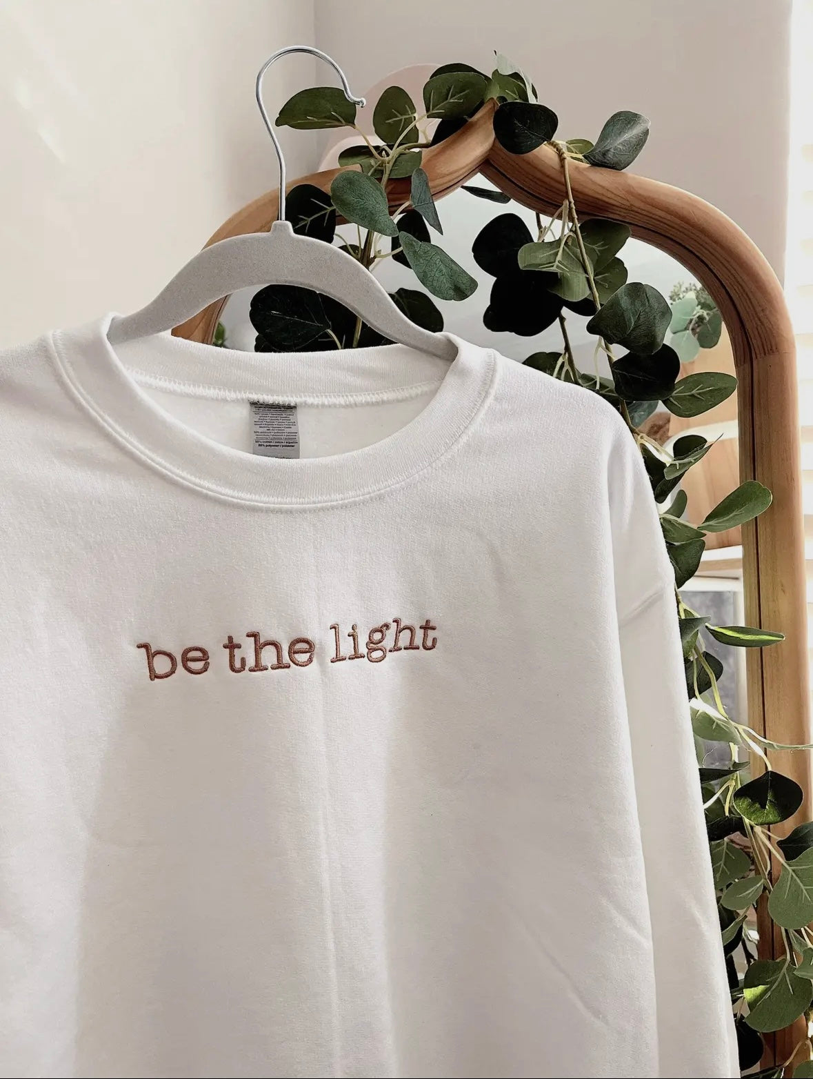 Embroidered Be The Light Sweatshirt
