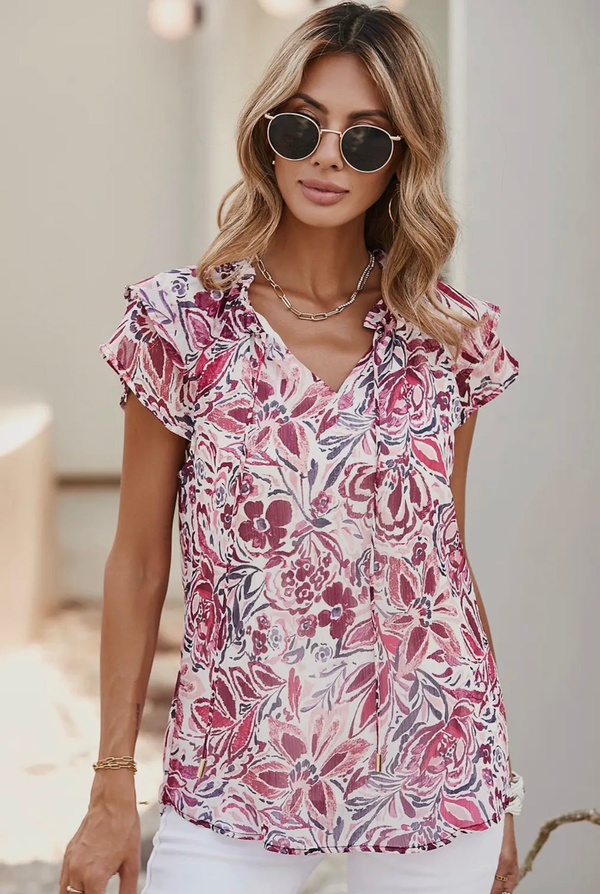 Leah Floral Blouse