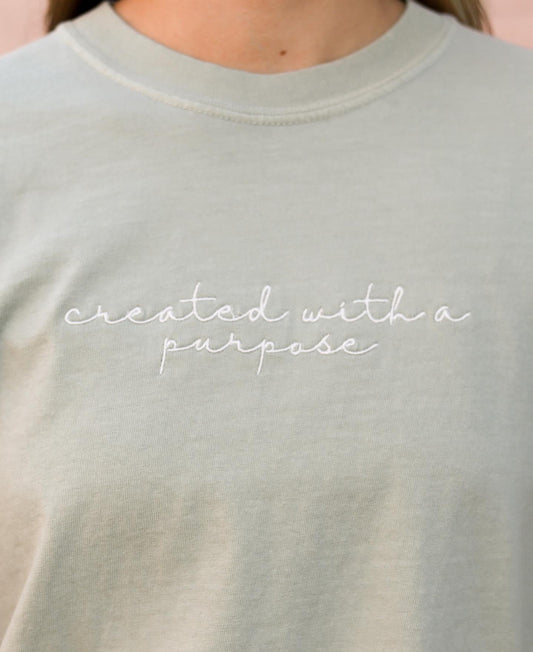 Embroidered Created With A Purpose Tee